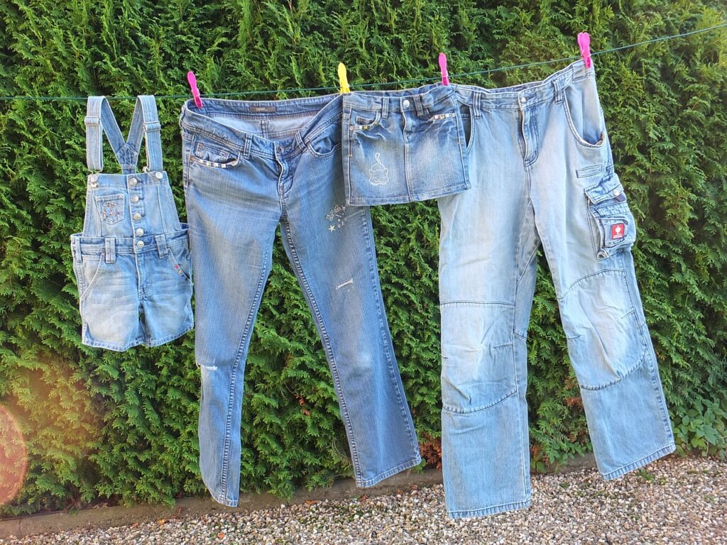 jeans, rope, laundry